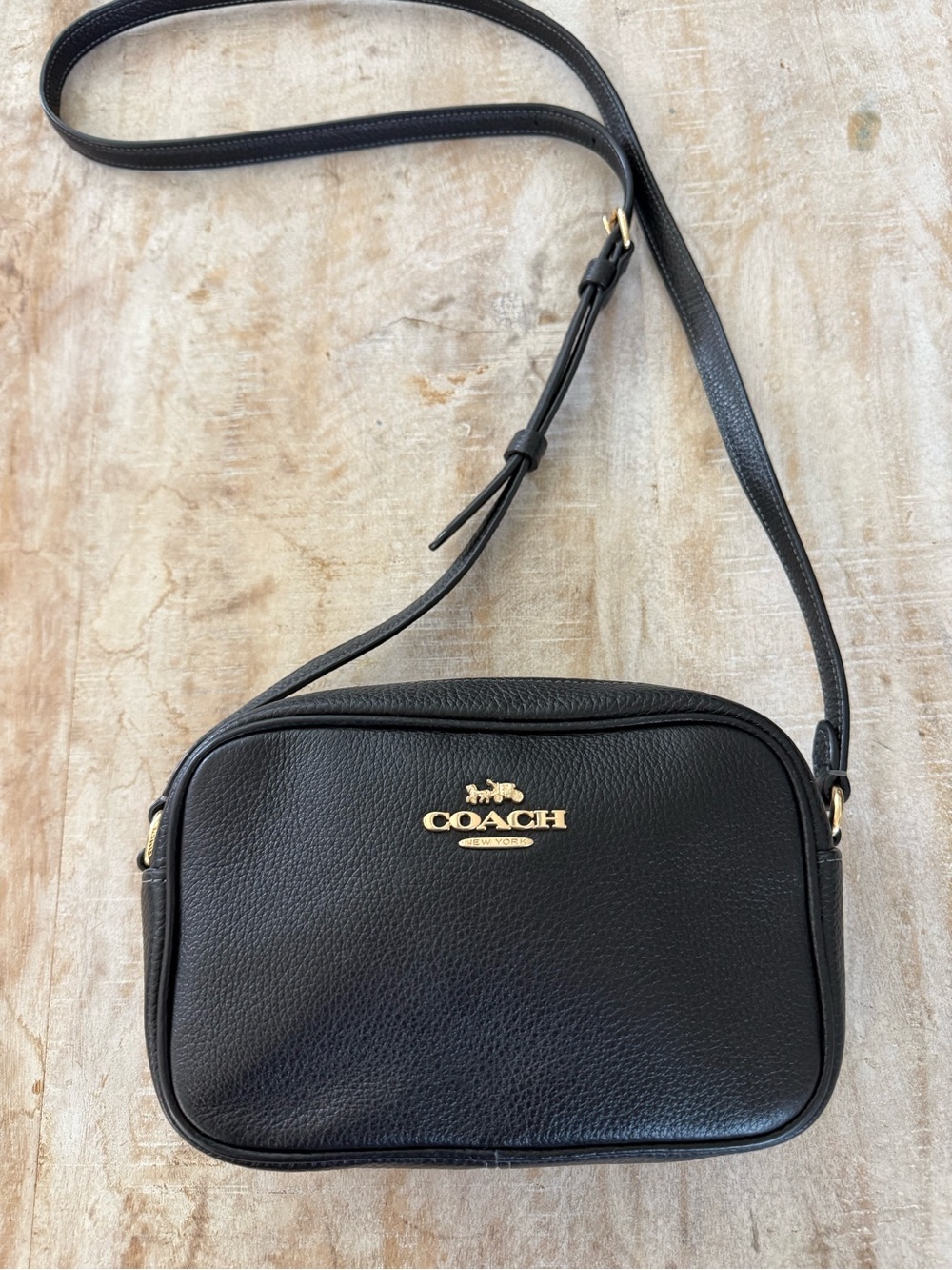 Coach Mini Jamie Camera Bag {Black Pebble Leather}